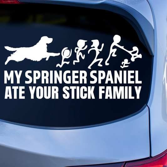 My Springer Spaniel Ate Your Stick Family Sticker