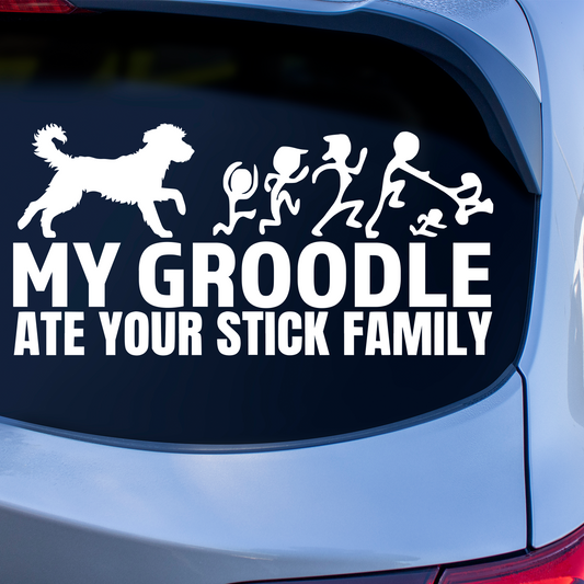 My Groodle Ate Your Stick Family Sticker