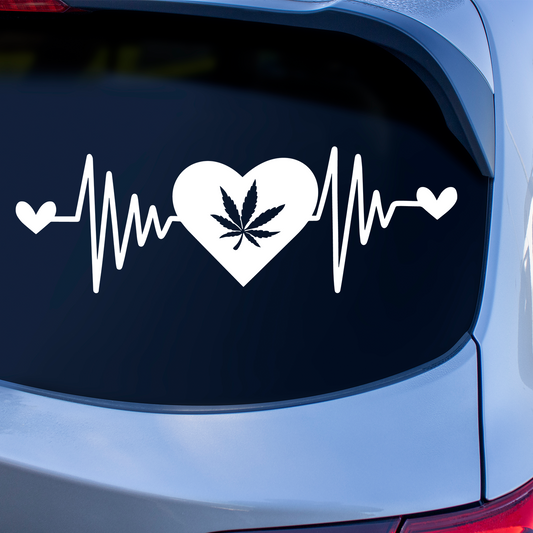 Weed Heartbeat Sticker