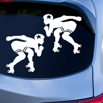 Roller Derby Girl Stickers