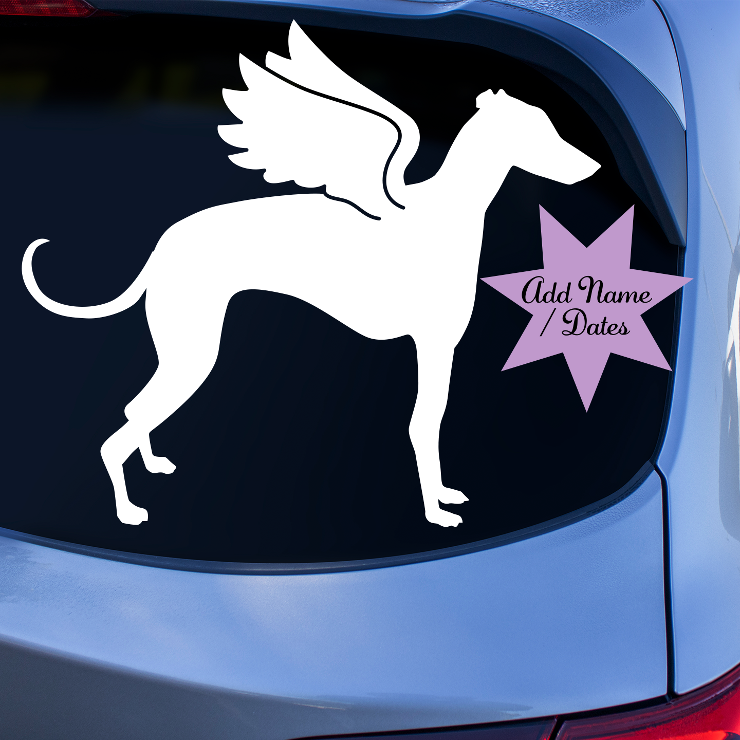 Greyhound With Angel Wings Sticker