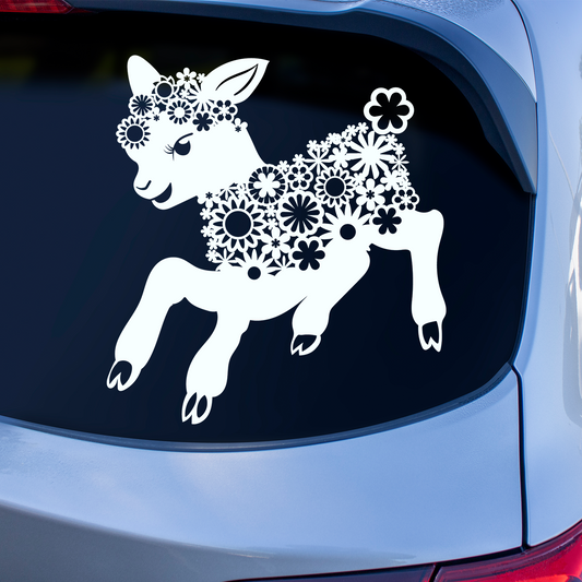 Floral Lamb Sticker
