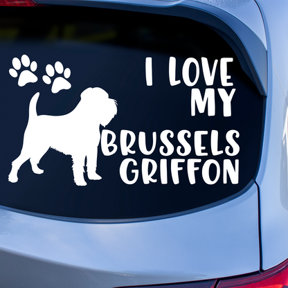 I Love My Brussels Griffon Sticker