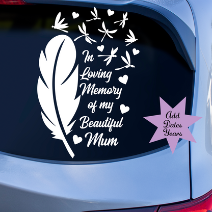 In Loving Memory Mum Memorial Sticker