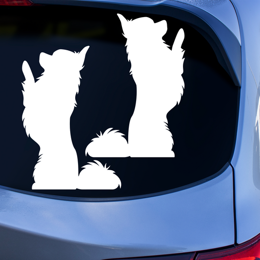 Chihuahua Begging Silhouette Stickers