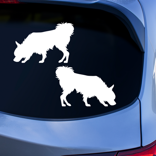 Chihuahua Sniffing Silhouette Stickers