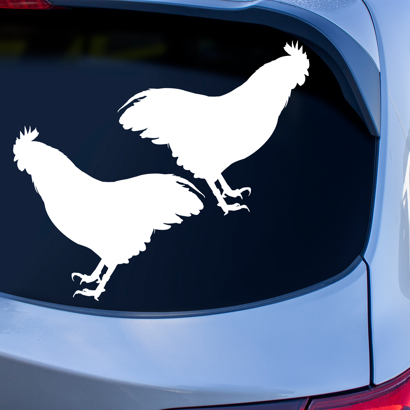 Plymouth Rock Chicken Silhouette Stickers