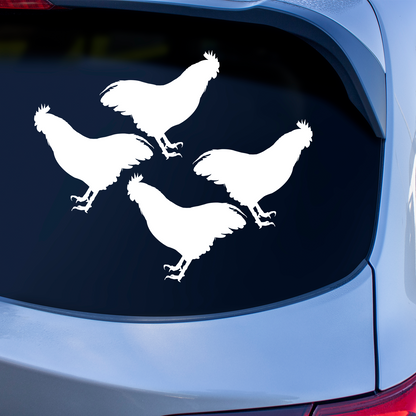 Plymouth Rock Chicken Silhouette Stickers