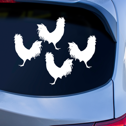 Polish Chicken Silhouette Sticker