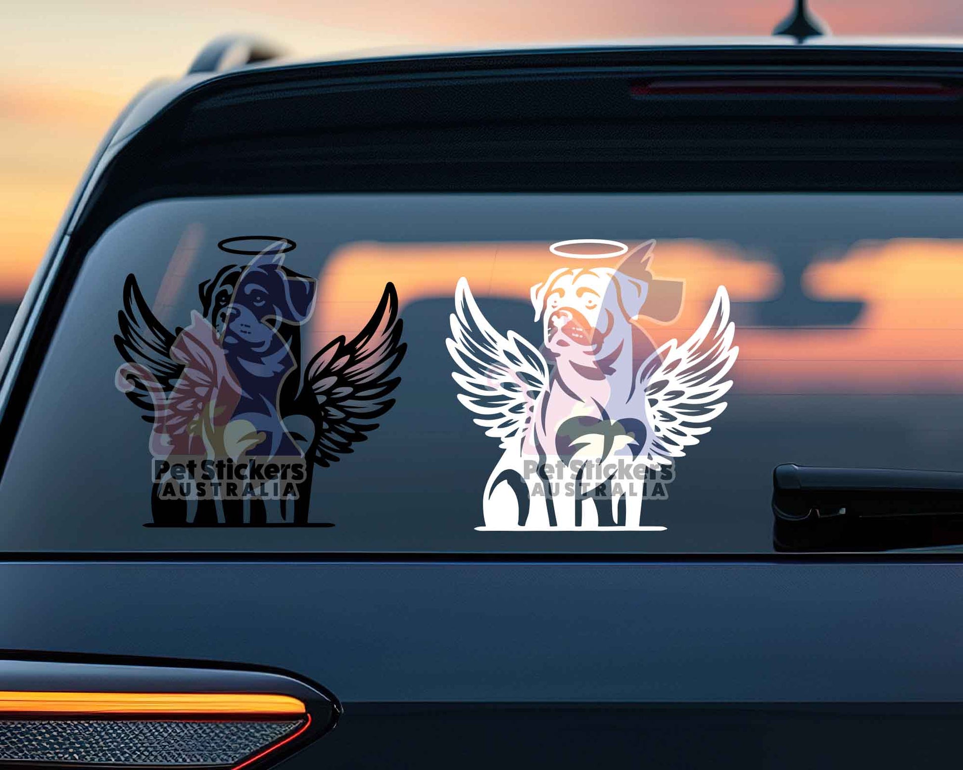 Rottweiler Angel Wings Sticker