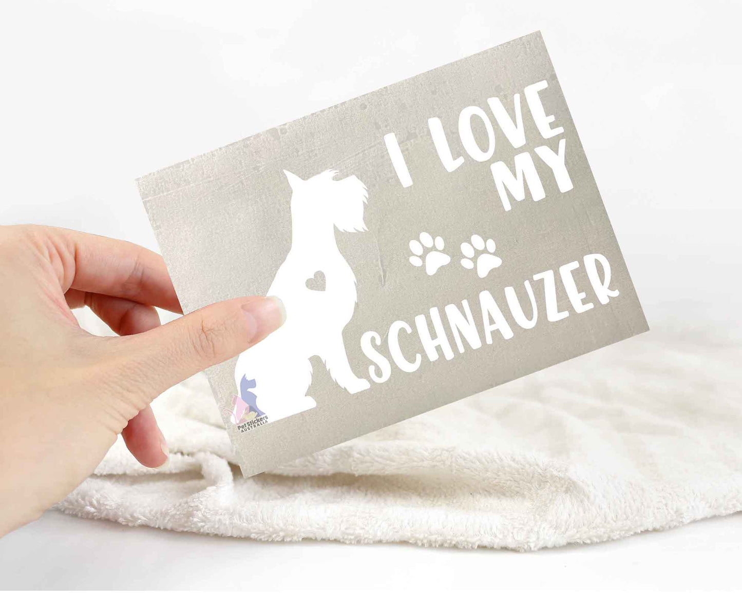 I Love My Schnauzer Sticker