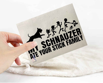 My Schnauzer Ate Your Stick Family Sticker