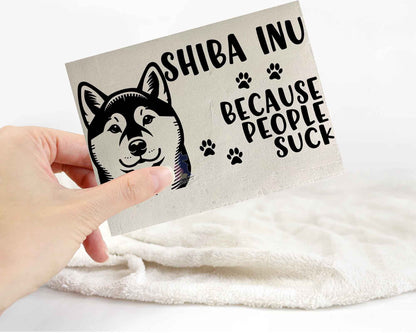 Shiba Inu Because People Suck™ Sticker