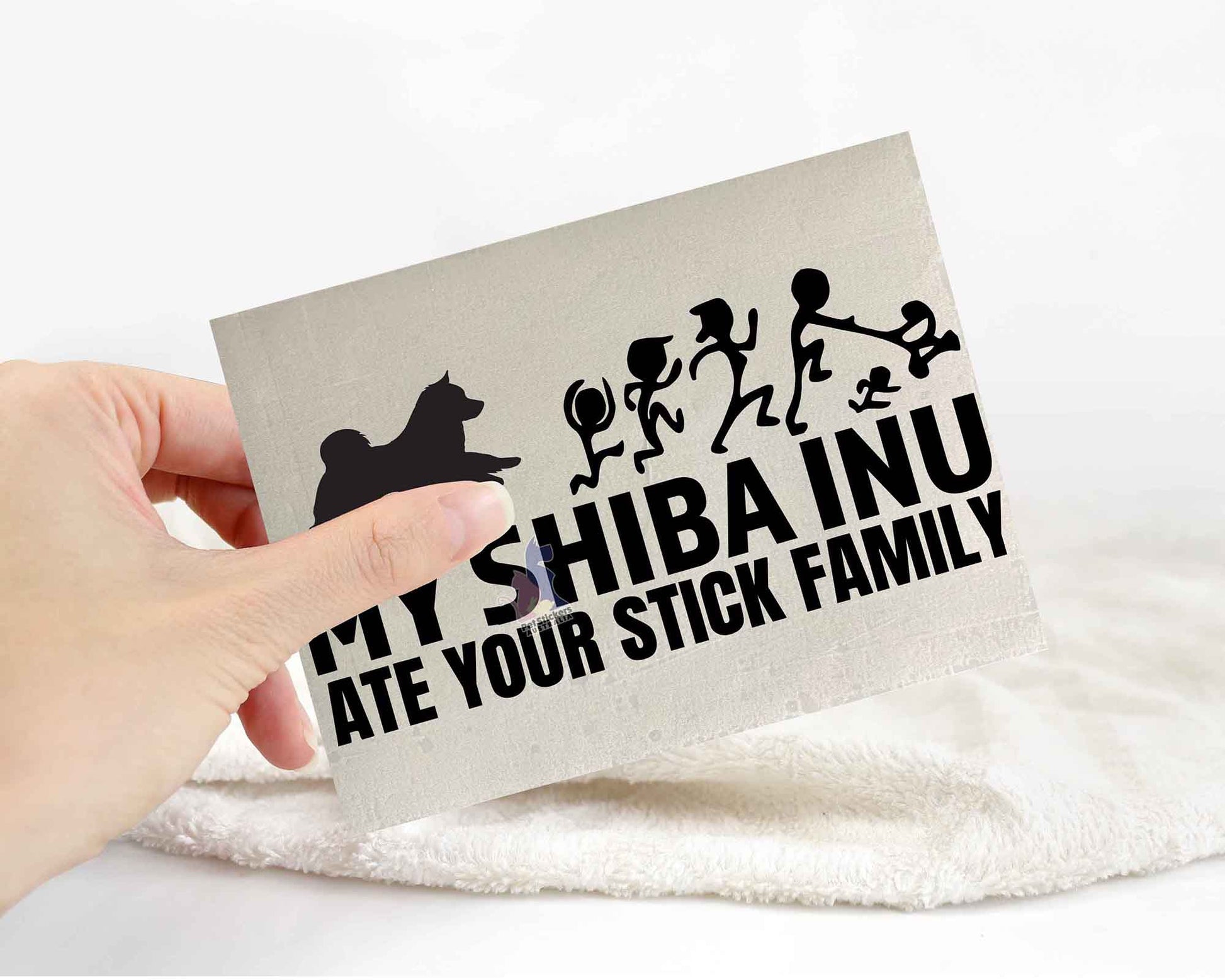 My Shiba Inu Ate Your Stick Family Sticker