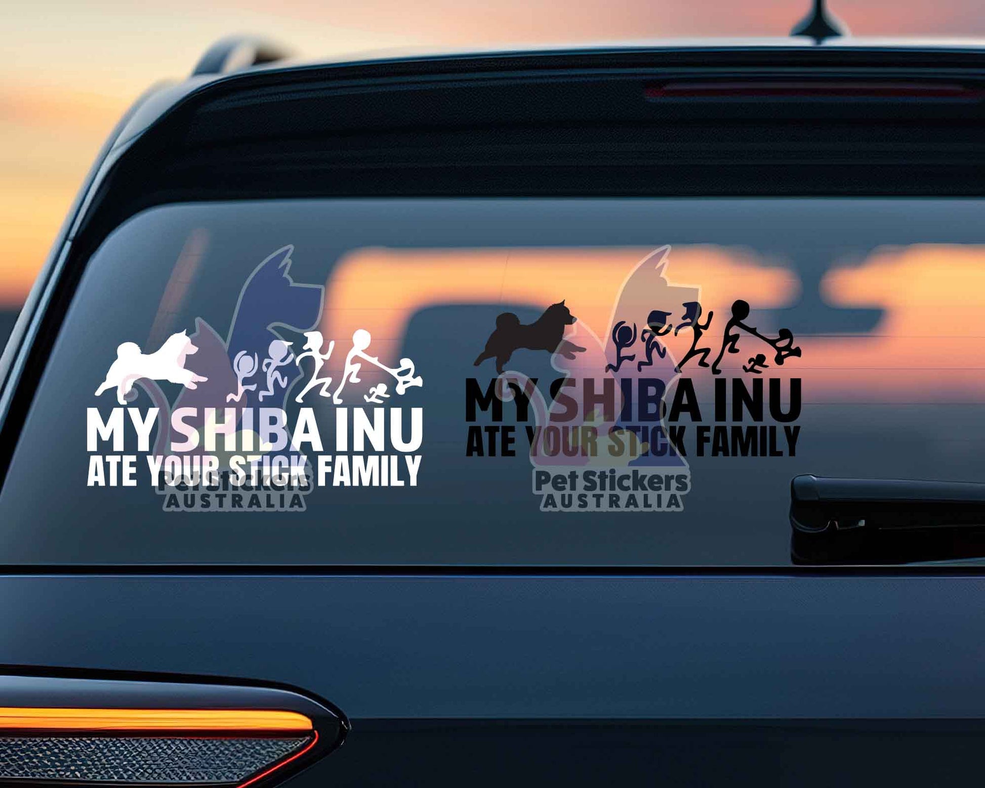 My Shiba Inu Ate Your Stick Family Sticker