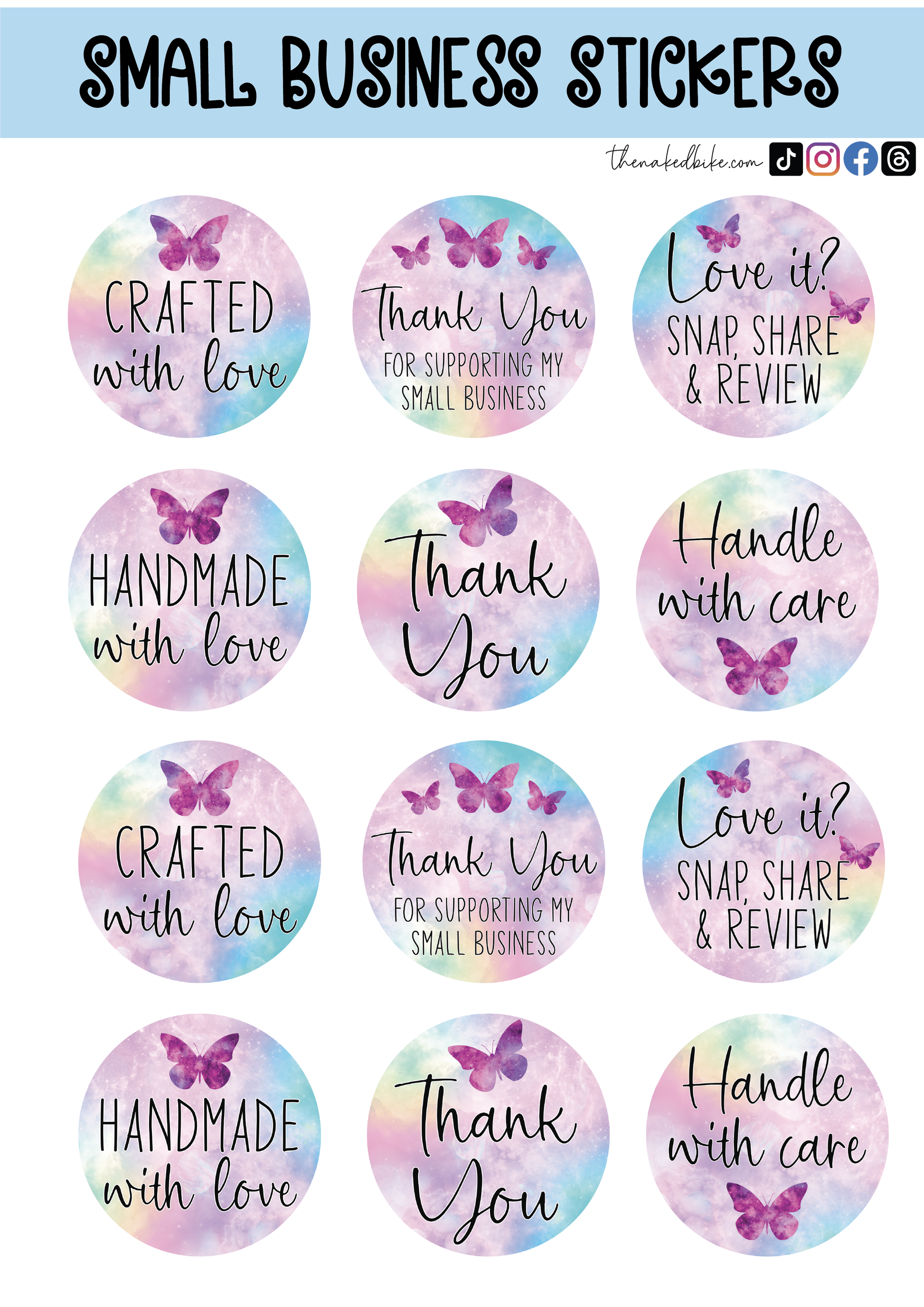 Small Business Sticker Sheet