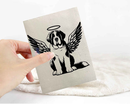 Saint Bernard Angel Wings Sticker