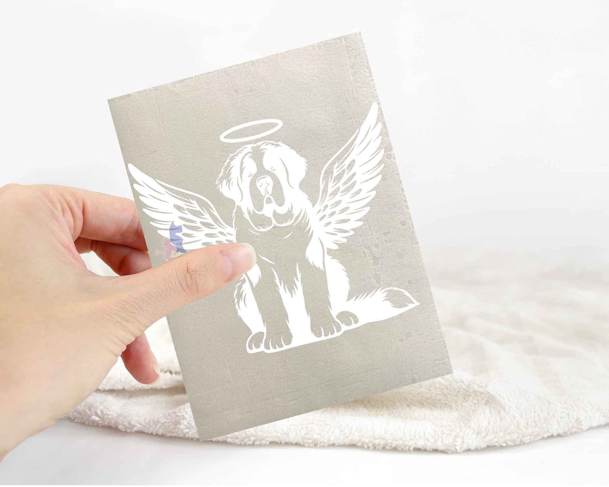 Saint Bernard Angel Wings Sticker