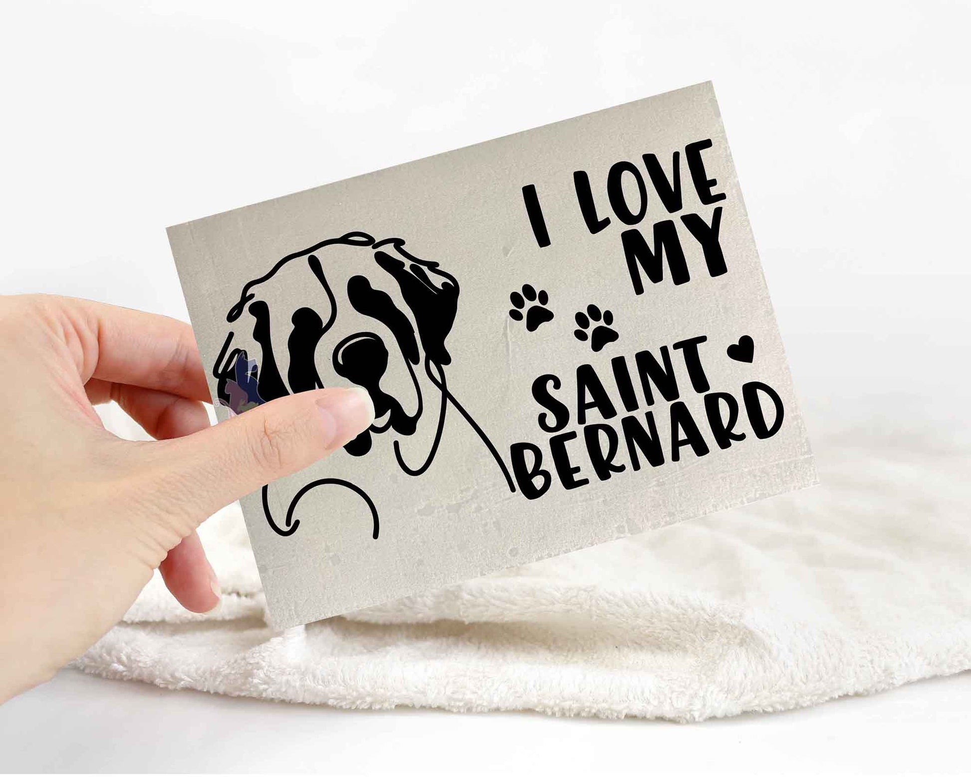 I Love My Saint Bernard Sticker