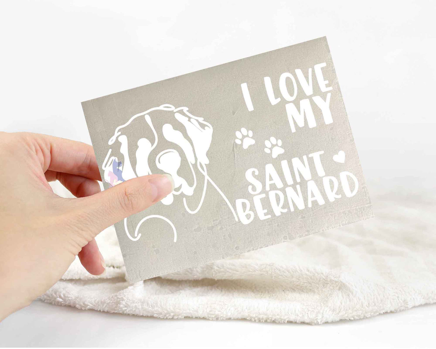 I Love My Saint Bernard Sticker