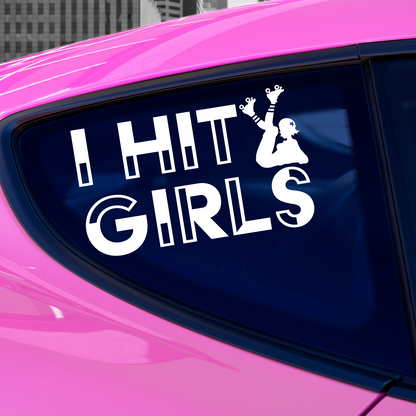 Roller Derby I Hit Girls Sticker