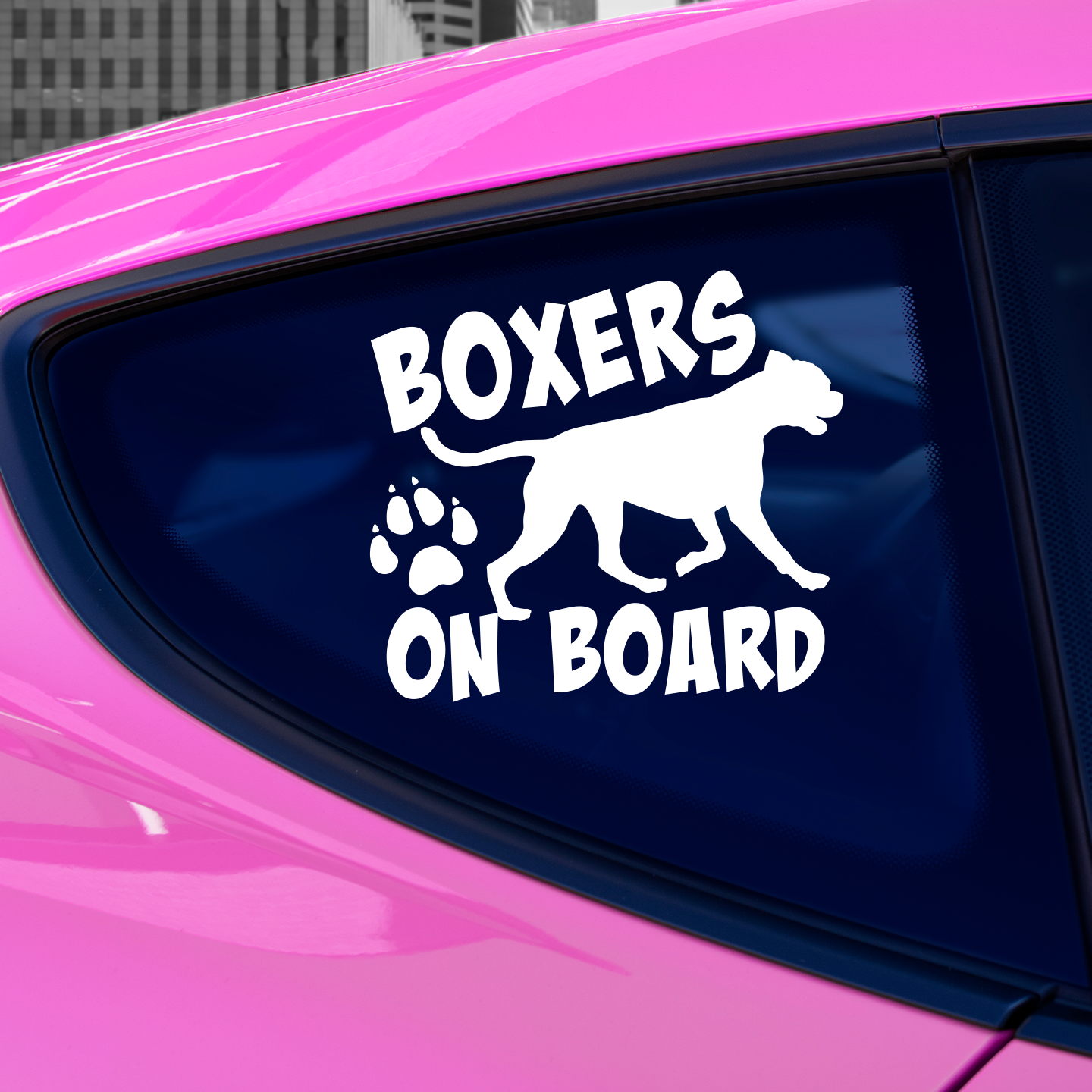 Boxers On Board Sticker