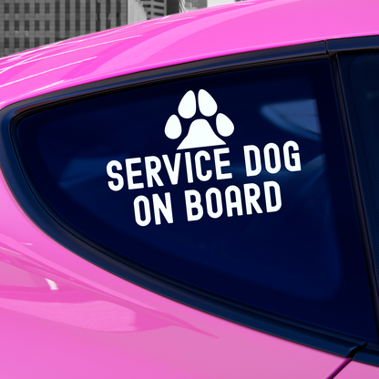 Service Dog On Board Sticker