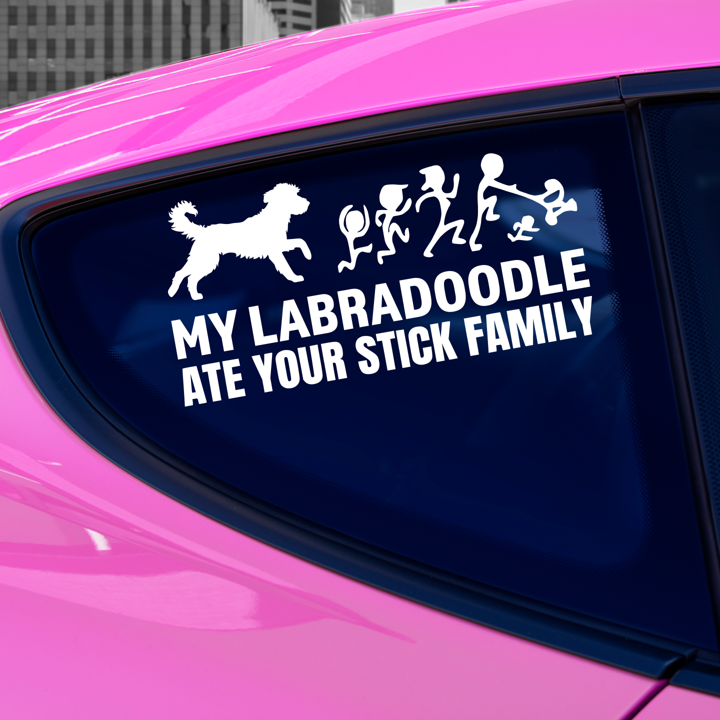 My Labradoodle Ate Your Stick Family Sticker