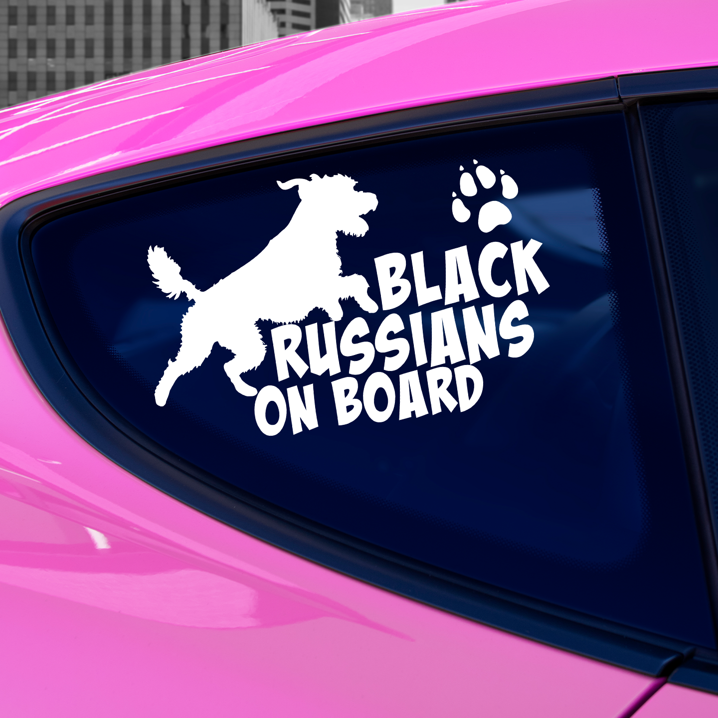 Black Russian Terriers On Board Sticker