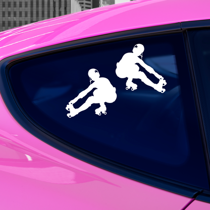 Roller Derby Girl Stickers