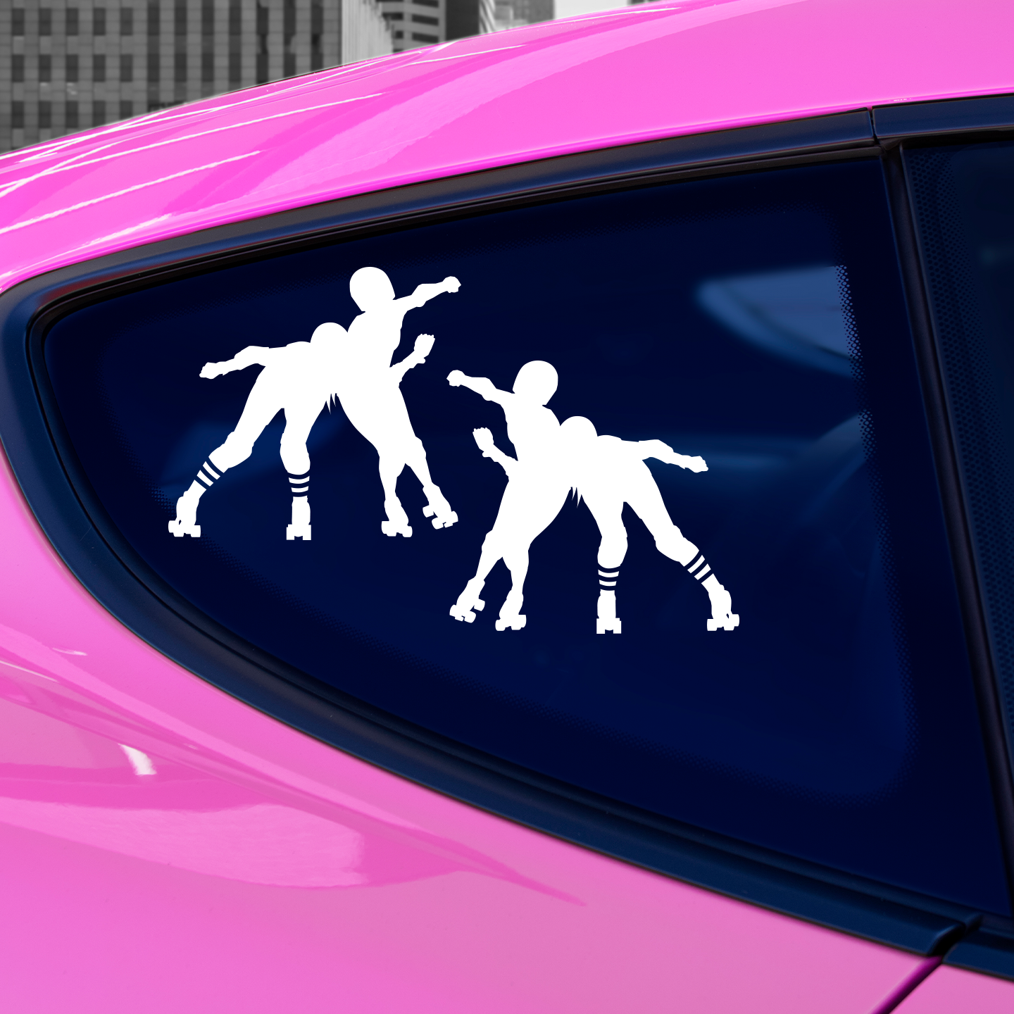 Roller Derby Girl Stickers