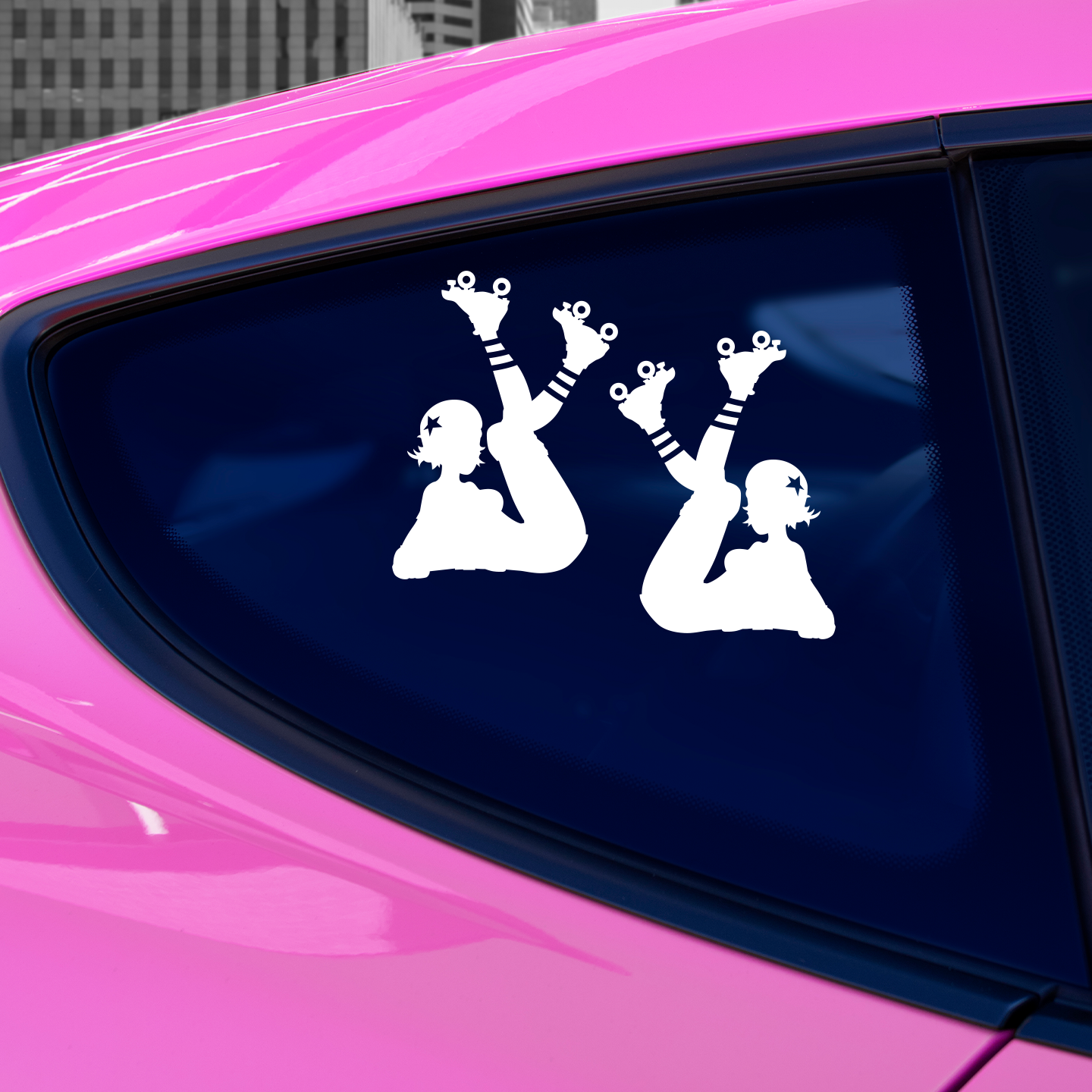 Roller Derby Girl Stickers