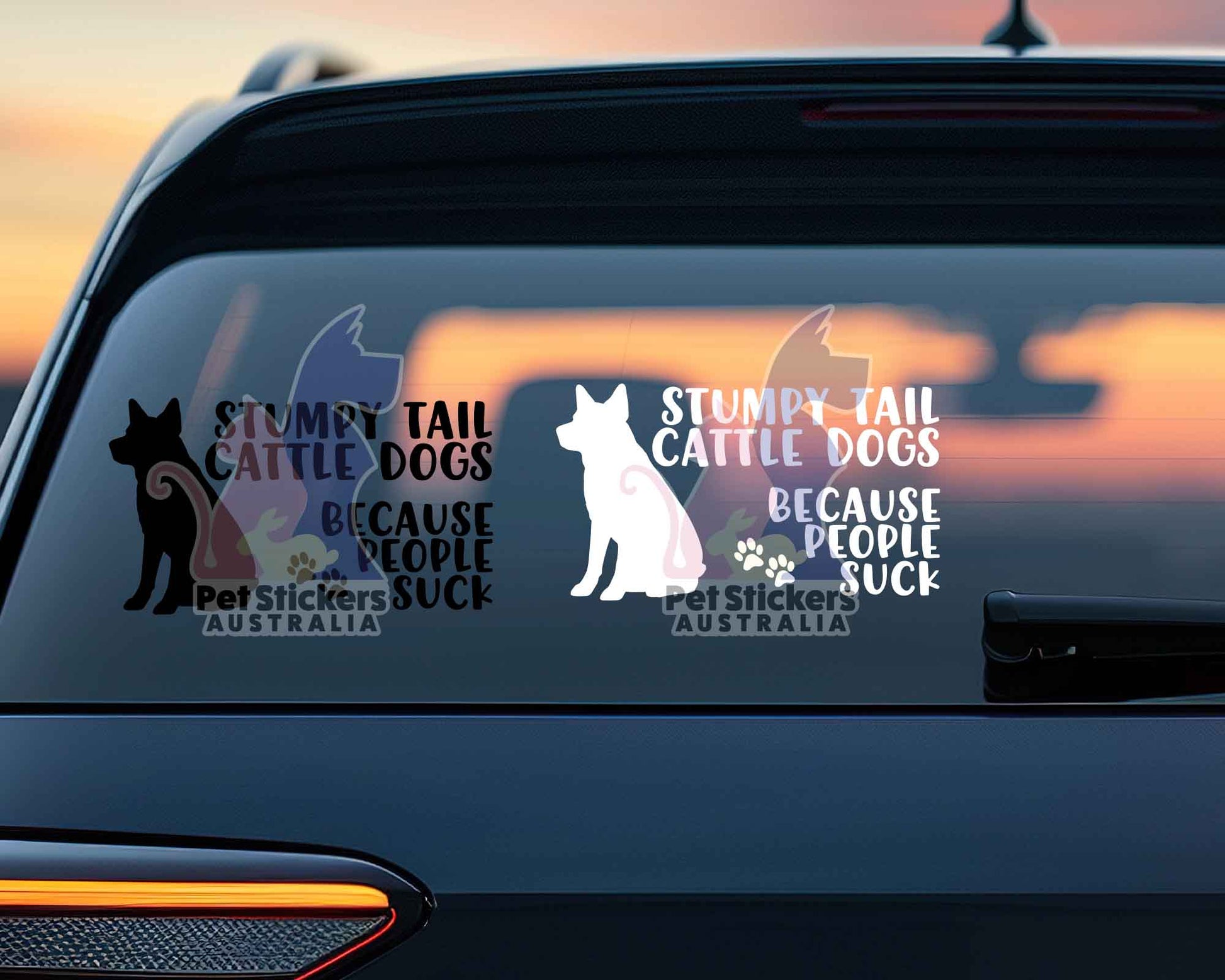 Stumpy Tail Cattle Dogs Because People Suck™ Sticker