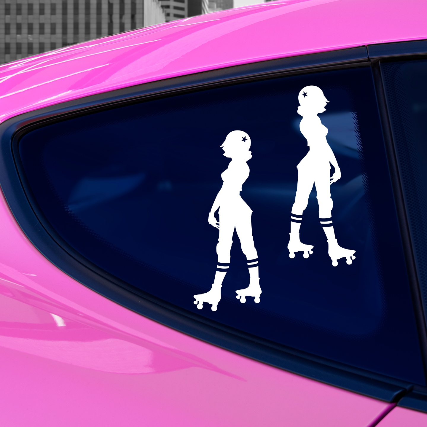 Roller Derby Girl Stickers