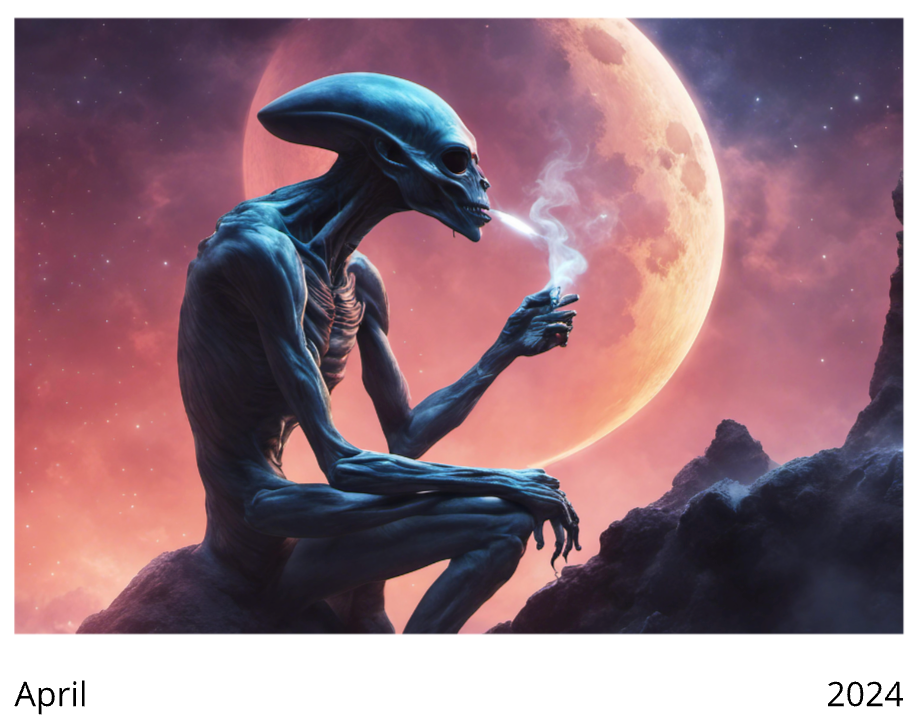 Alien UFO 2024 Calendar