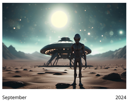 Alien UFO 2024 Calendar