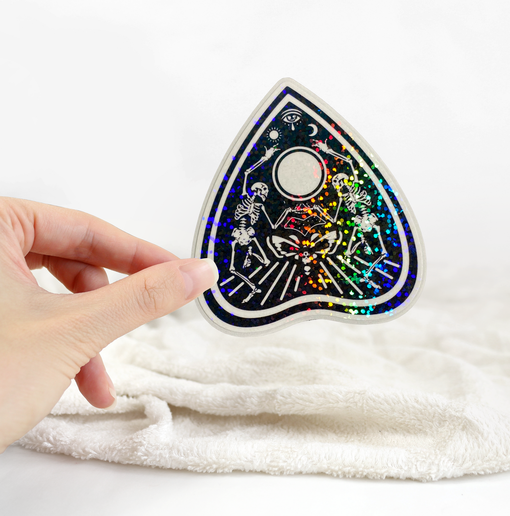 Ouija Planchette Skeletons Sticker