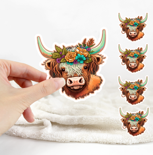 Highland Cow Stickers