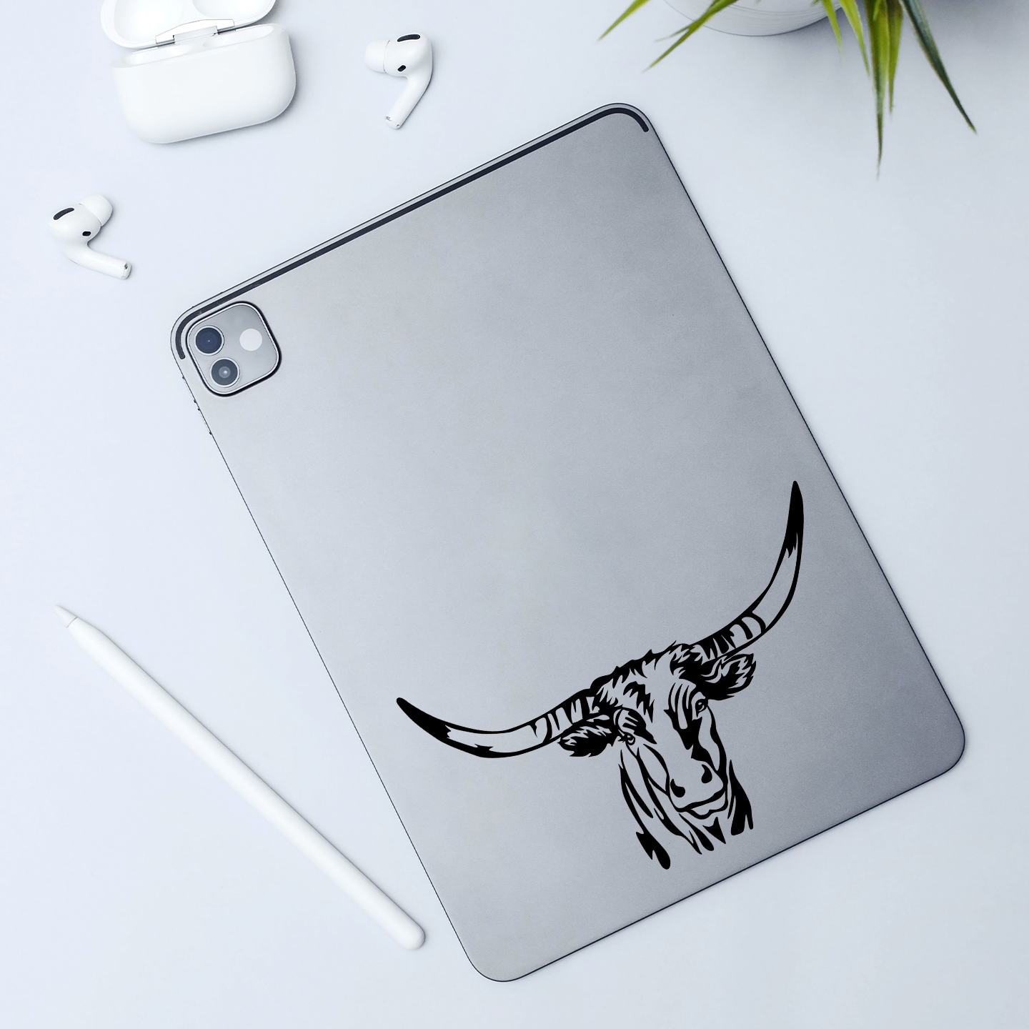 Texas Longhorn Bull Sticker