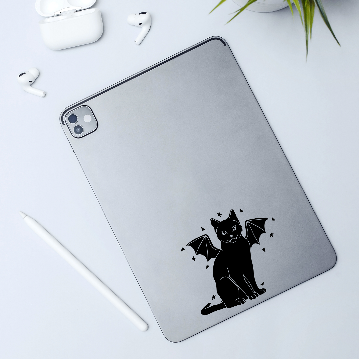 Cat With Bat Wings Sticker