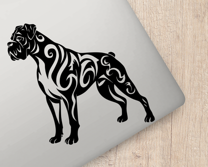 Tribal Boxer Dog Sticker