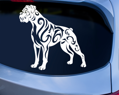 Tribal Boxer Dog Sticker