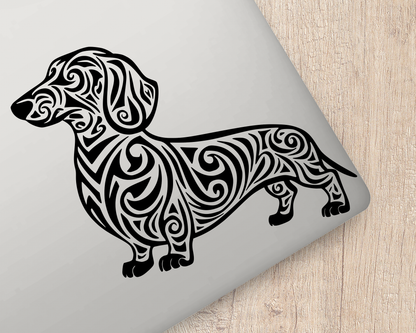 Tribal Dachshund Dog Sticker