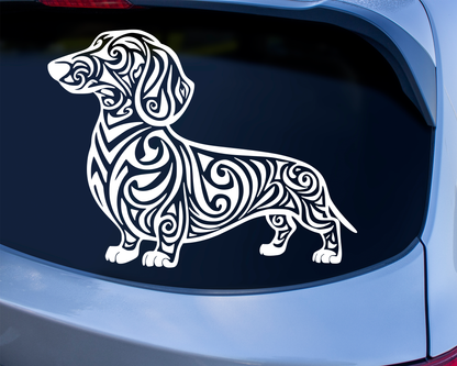 Tribal Dachshund Dog Sticker