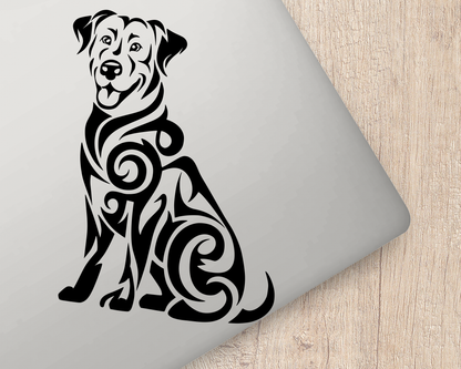 Tribal Labrador Retriever Sticker