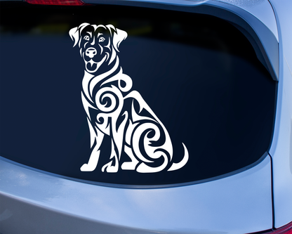 Tribal Labrador Retriever Sticker