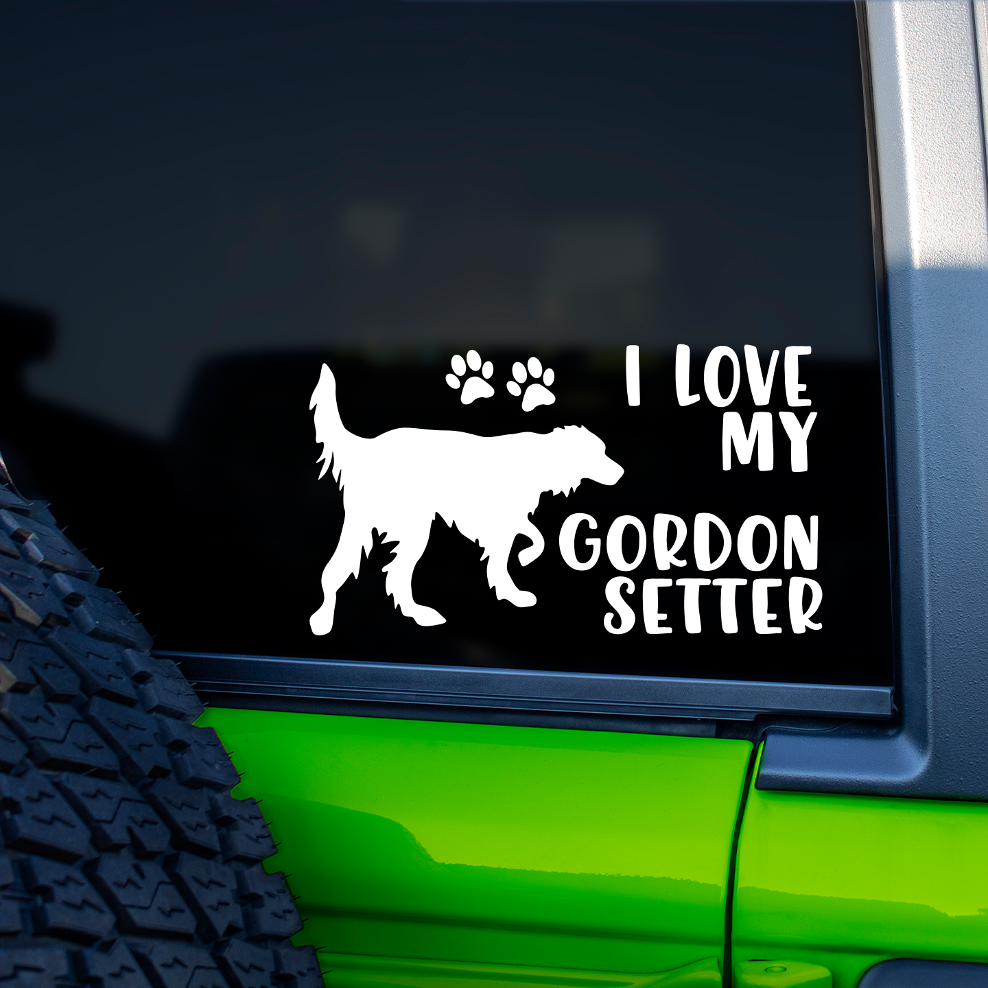 I Love My Gordon Setter Sticker