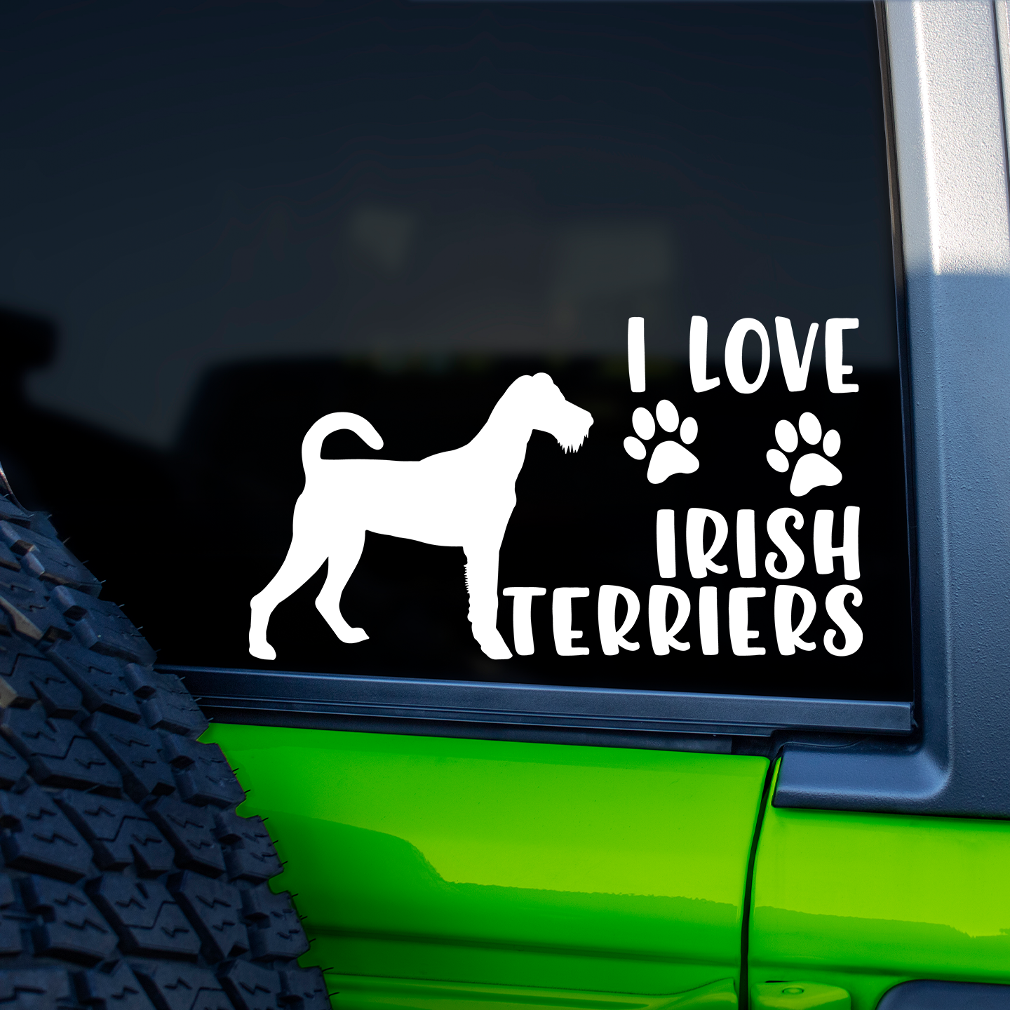 I Love Irish Terriers Sticker