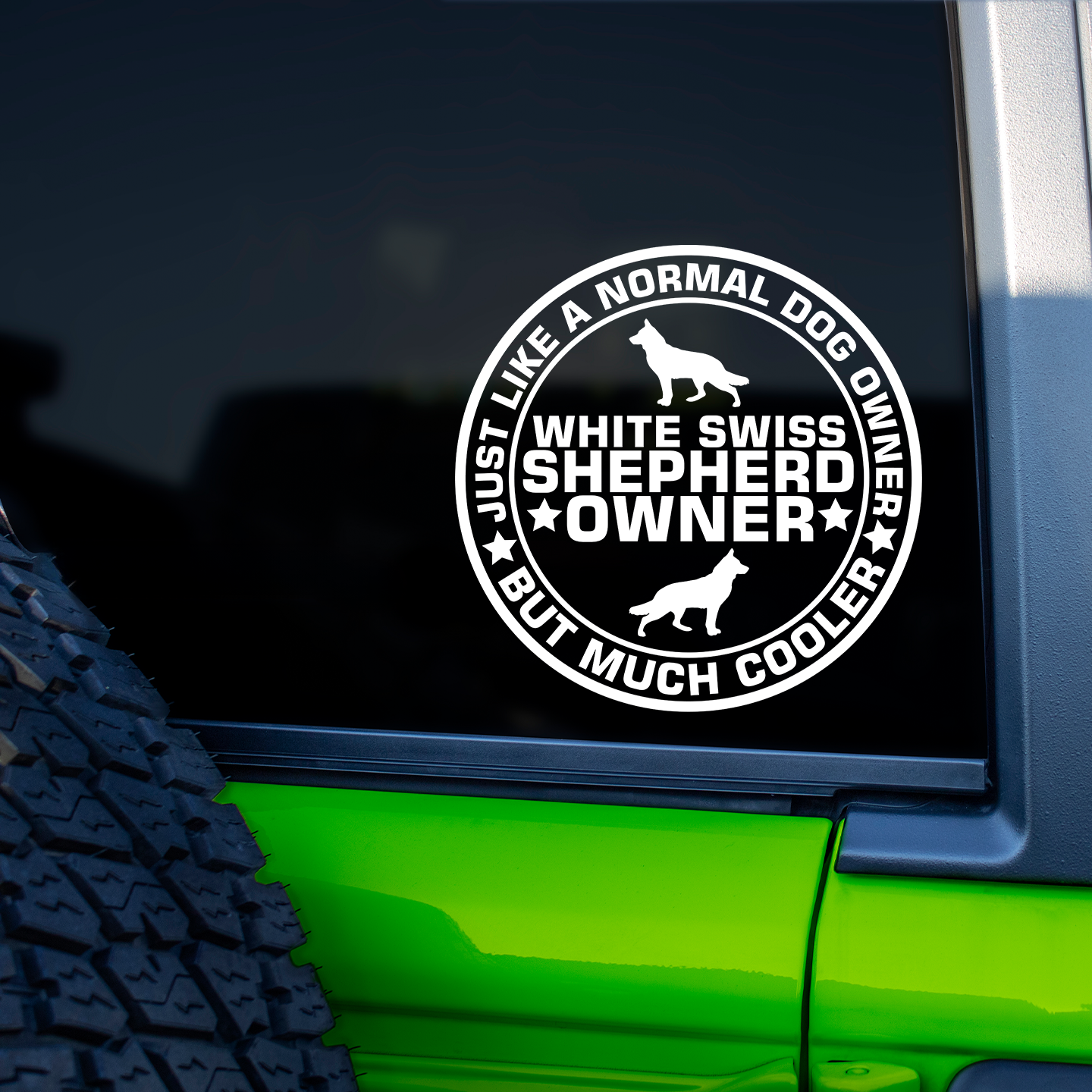 White Swiss Shepherd Owner Sticker