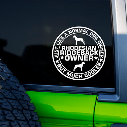 Rhodesian Ridgeback Owner Sticker